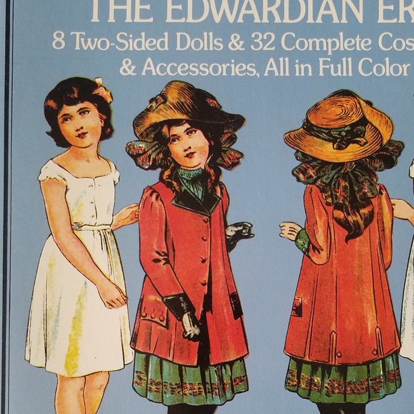 Antique Edwardian Paper Dolls 8 Dolls/32 costumes - Picture 2 of 13